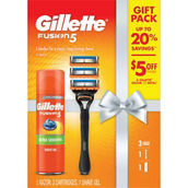 Gillette Fusion5 Razor for Men 3-up and Prep Holiday 2023