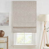 Eclipse Drew Textured Solid 100% Total Blackout 27 in. Cordless Roman Shade