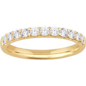 From the Heart 14K Yellow Gold Lab Grown Diamond Half Eternity Ring Prong Set