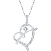 Sterling Silver 1/5 CTW Diamond Heart Pendant