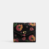 COACH Floral Printed Leather Wyn Small Wallet