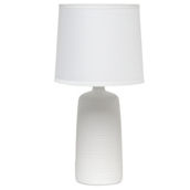 Simple Designs Textured Linear Ceramic Table Lamp