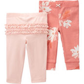 Carter's Infant Girls Pink Pull On Pants 2 pk.