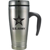 Army Travel Mug Stainless Steel with Handle 16 oz.