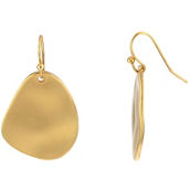 Carol Dauplaise Abalone Gold Tone 1.5 in. Organic Teardrop Earrings