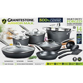 GraniteStone Armormax 14 Piece Nonstick Cookware Set