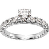 True Origin 14K White Gold 1 1/2 CTW Lab Grown Diamond Engagement Ring