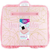 Make It Real 3C4G: Pink & Gold Deluxe Fur Lap Desk