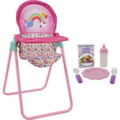 Baby Alive 509 Crew Doll Highchair 6 pc. Set, Pink and Rainbow
