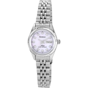 Armitron Women's Swarovski Crystal Accented Silvertone Bracelet Watch 75/2475PMSV