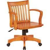 OSP Home Furnishings Deluxe Espresso Wood Bankers Chair