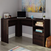 Sauder Corner Computer Desk with Drawer and Shelves
