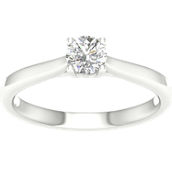 Pure Brilliance 14K White Gold 1/2 CTW Oval Solitaire Ring with IGI Certification