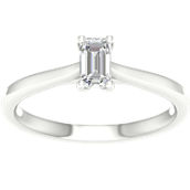 Pure Brilliance 14K White Gold 1/3 CTW Oval Solitaire Ring with IGI Certification