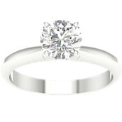 Pure Brilliance 14K White Gold 2 CTW Round Solitaire Ring with IGI Certification