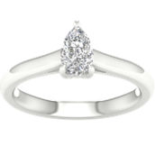 Pure Brilliance 14K White Gold 1/2 CTW Pear Diamond Solitaire Ring