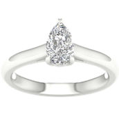 Pure Brilliance 14K White Gold 3/4 CTW Pear Diamond Solitaire Ring