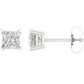 Pure Brilliance 14K White Gold 1 CTW Stud Earrings with IGI Certification