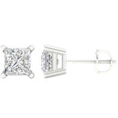Pure Brilliance 14K White Gold 2 CTW Diamond Stud Earring