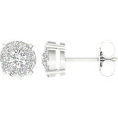 Pure Brilliance 14K White Gold 1/2 CTW Fashion Earrings with IGI Certification