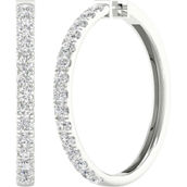 Pure Brilliance 14K White Gold 5 CTW Hoop Earring with IGI Certification