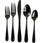 Gibson Home Stravidia 20 pc. Stainless Steel Flatware Set, Black