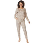 Rene Rofe Smile and Be Happy Top and Jogger Pants 2 pc. Pajama Set