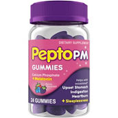 Pepto PM Gummies, with Melatonin for Sleep Aid, 24 Gummies
