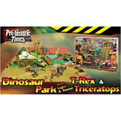 Red Box Toy Dinosaur Park with Light and Sound T Rex and Triceratops
