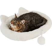 EveryYay Snooze Fest Ivory Cat Head Oval Snuggler Bed