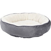 EveryYay Snooze Fest Grey Textured Round Cat Bed