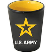 Mitchell Proffitt U.S. Army Star Logo on Black/Yellow Shot Glass 2 oz.
