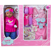 Lissi 15 in. Black Hair Baby Doll Set with Clothes & Accessories