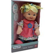 Goldberger Doll Baby's First 15 in. Little Talker Doll Blonde with Coral Dress