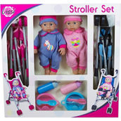Lissi Umbrella Stroller Twin Baby Doll Playset