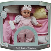 Baby's First Soft Baby Doll Playset 16 in., Pink Stripe