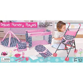 Lissi Baby Doll Deluxe Nursery 5 pc. Playset with 8 Accessories