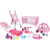 Lissi Baby Doll 24 pc. Nursery Play Set