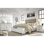 Signature Design by Ashley Kanwyn Upholstered Panel Storage Bed Bedroom 3 pc. Set