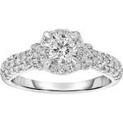 14K White Gold 1 1/2 CTW Diamond Engagement Ring
