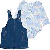Levi's Baby Girls Graphic Tee and Skirtall 2 pc. Set