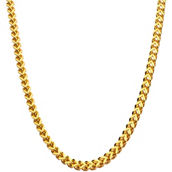 Inox Stainless Steel 18K Gold IP Franco Chain Necklace