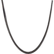Inox Oxidized Stainless Steel Franco Chain Necklace