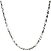 Inox Polished Finish Stainless Steel Spiga Chain Necklace