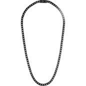 Bulova Link Stainless Steel Black Necklace