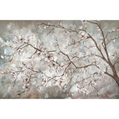 Inkstry Magnolia Branches Neutral Landscape Canvas Giclee Wall Art