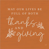Inkstry Thanksgiving May Our Lives Giclee Gallery Wrap Canvas Print
