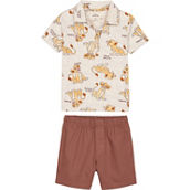 Disney Baby Boys Lion King Collar Shirt and Woven Shorts 2 pc. Set