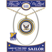 Glass Baron Navy Sailor Pendant and Necklace
