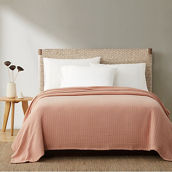 Truly Soft Channel Organic Full/Queen Blanket in Blush